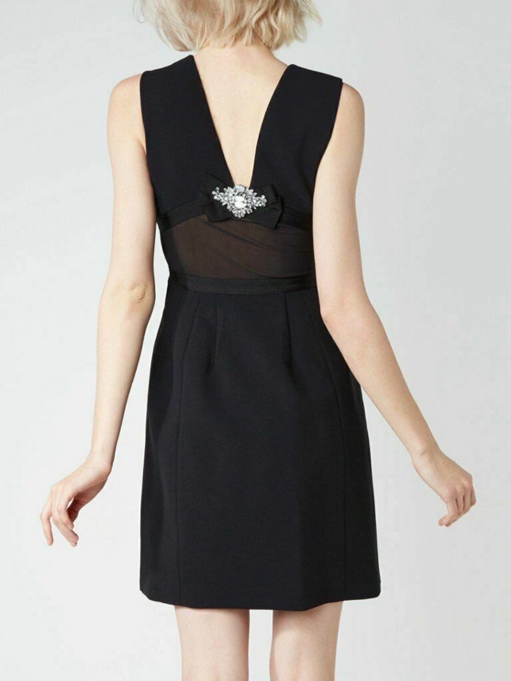 Ted Baker Jackye Mesh Panel Bow Dress In Black ~ 2